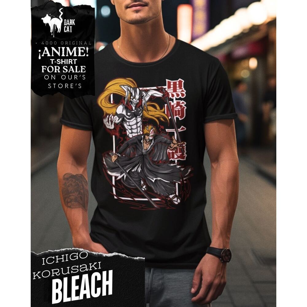 Anime T-Shirt for Sale | Ichigo Kurosaki Bleach Design | Unique Anime Fan Gift |